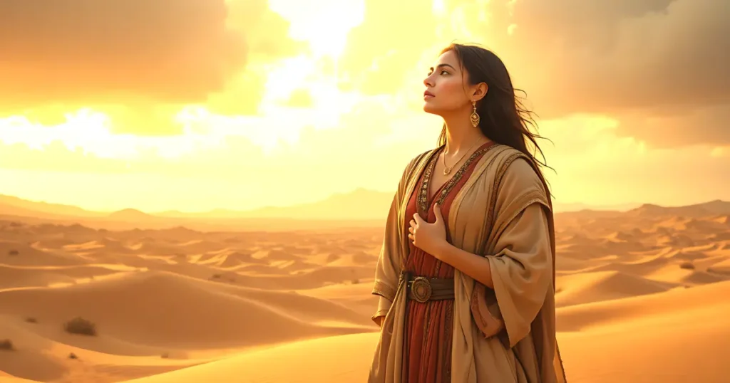 Angel of the Lord appears to Hagar by a spring in the wilderness, Genesis 16 Hagar in the  Bible story