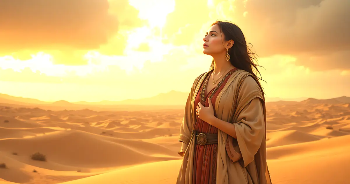 Angel of the Lord appears to Hagar by a spring in the wilderness, Genesis 16 Hagar in the Bible story