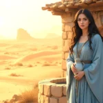 Rachel in the Bible at the well in Haran, biblical matriarch and wife of Jacob