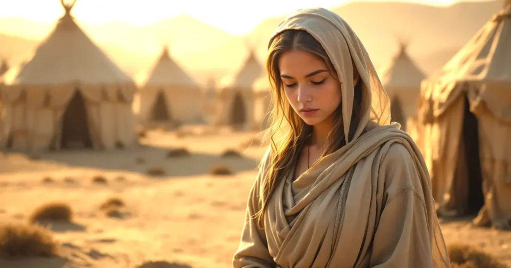 Bilhah in the Bible standing