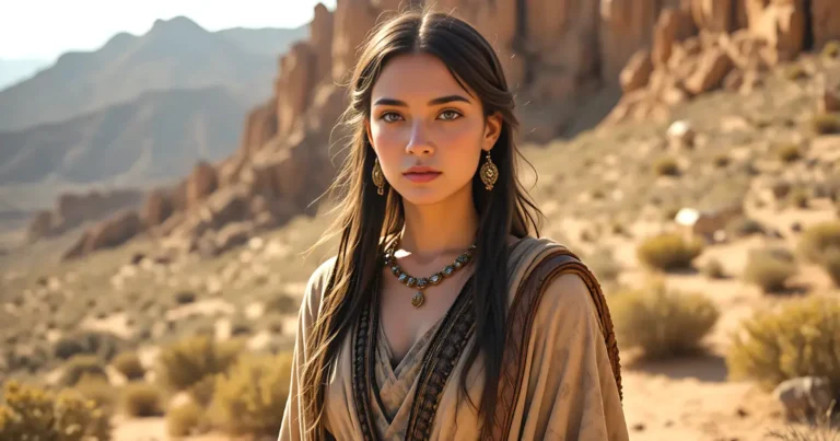 Aholibamah in the Bible, the wife of Esau in Genesis 36 standing in the ancient hill country of Edom