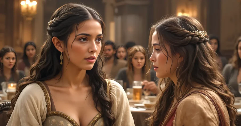Herodias influencing her daughter Salome to ask for John the Baptist’s head in the Gospel of Mark and Matthew