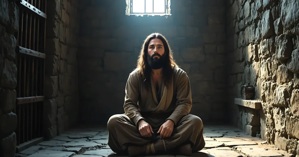 John the Baptist in prison before his beheading by Herod Antipas