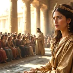 Bernice in the Bible, daughter of Herod Agrippa I, attending Paul's hearing before Agrippa in Caesarea