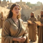 Huldah in the Bible, the prophetess in Jerusalem delivering God's message during King Josiah's reign