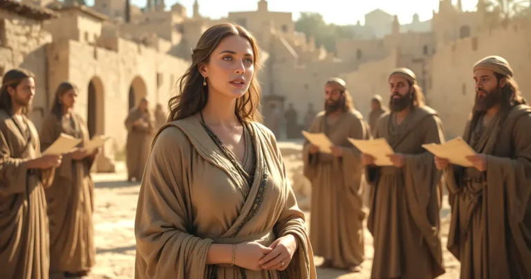 Huldah in the Bible, the prophetess in Jerusalem delivering God's message during King Josiah's reign