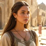 Tamar in the Bible, the daughter of King David standing in Jerusalem during the events of 2 Samuel 13