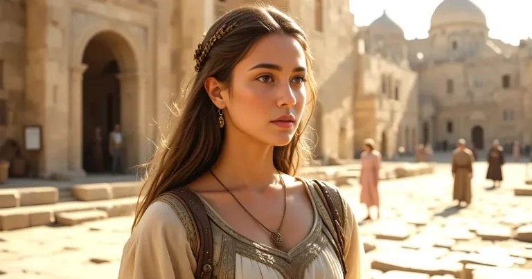 Tamar in the Bible, the daughter of King David standing in Jerusalem during the events of 2 Samuel 13