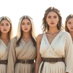 Women in Genesis gathered in a natural biblical landscape representing God's covenant story