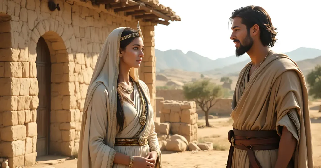 Bithiah and Mered together in an ancient biblical setting